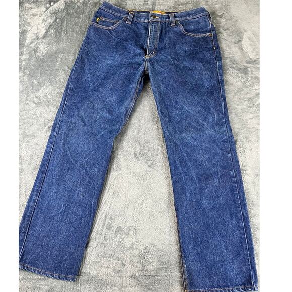 Men’s Straight-Leg Diamond Gusset Dark Blue 37x31 – Excellent Condition - Picture 1 of 11